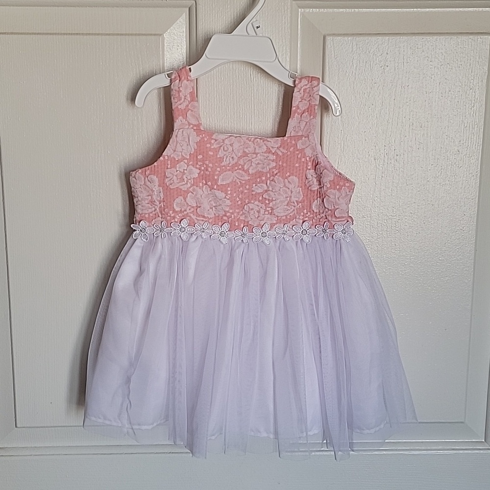 Beautiful Sweet Heart Rose dress for toddlers, 3T. Pink and white 💗